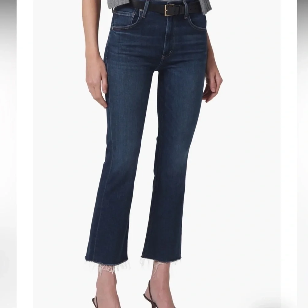 Citizens of Humanity Isola Crop Raw Hem Bootcut Jeans